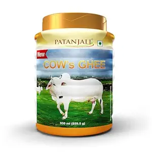 Patanjali Pure Cow Ghee PET Jar 950ml - Danedar Rich Aroma Gau Ghrita Traditional Cow Milk Ghee | Suitable for Cooking Sweets & Daily Use | No Additives