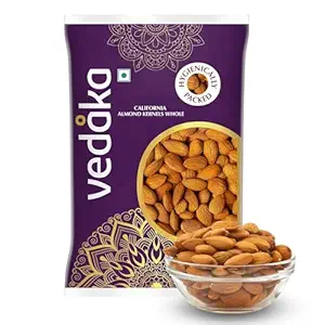 Amazon Brand - Vedaka Almonds | 500 g | California Almonds | 100% Natural Badam Giri | Rich In Protein & Dietary Fiber | Crunchy Texture & Delicious Nutty Flavour | No Added Preservatives