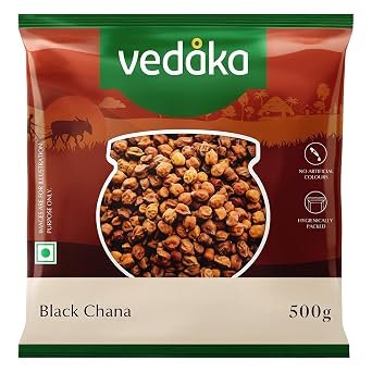 Amazon Brand - Vedaka Popular Unpolished Black Chana, 500 g