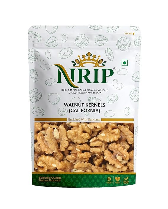 NRIP Premium Walnut Kernels California 200g (Pack of 1) | Walnuts without Shell | Akhrot Giri | Dry Fruits, Healthy Snacks | Natural Walnut Kernels | Rich in Protein, Iron & Source of Omega-3